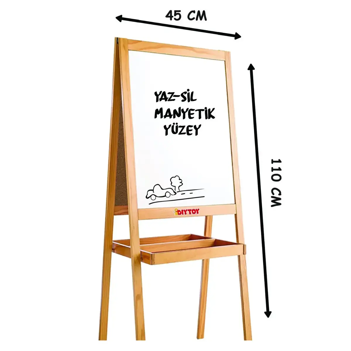 Manyetik Çift Taraflı Ahşap Yazı Tahtası