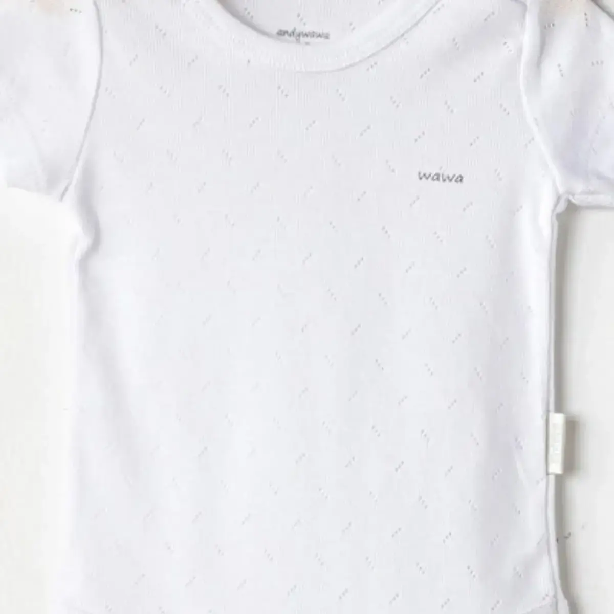 Andy Wawa Body Kısa Kol 2li Jakarlı Basic Pembe - Beyaz