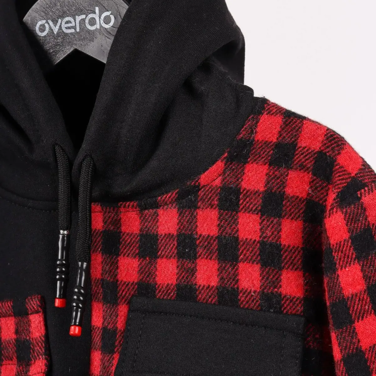 Overdo Sweatshirt Ekoseli Siyah
