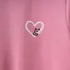 Winimo Sweatshirt Kalpli Kedi Baskılı Pembe