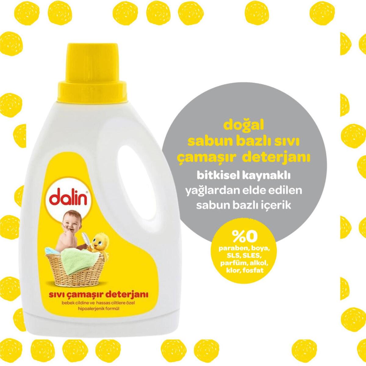 Dalin Sıvı Bebek Çamaşır Deterjanı 1500 ml x 2 Adet