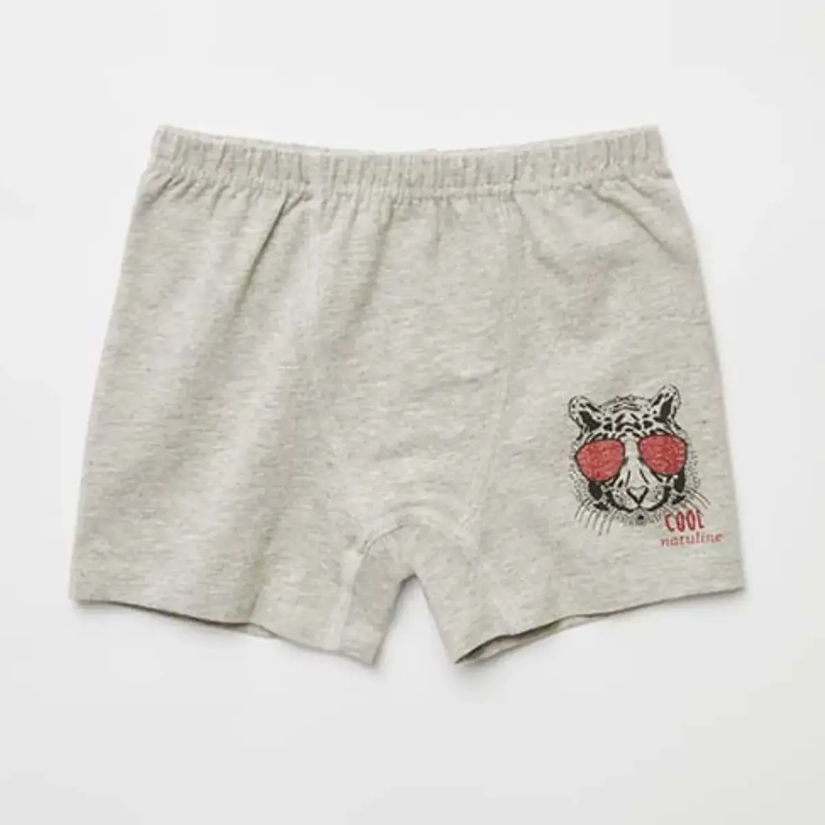 Natuline Organik Boxer Likralı Cool Tiger 2li İndigo - Gri Melanj