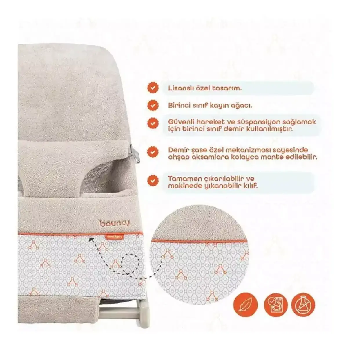 Gezenbebe Bouncy Ev Tipi Ana Kucağı Mist