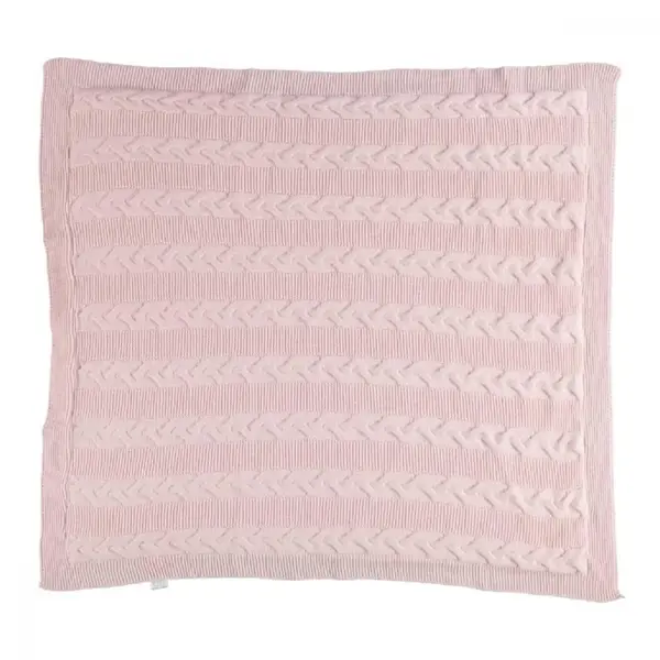 Bibaby Battaniye Zincir Triko Pembe