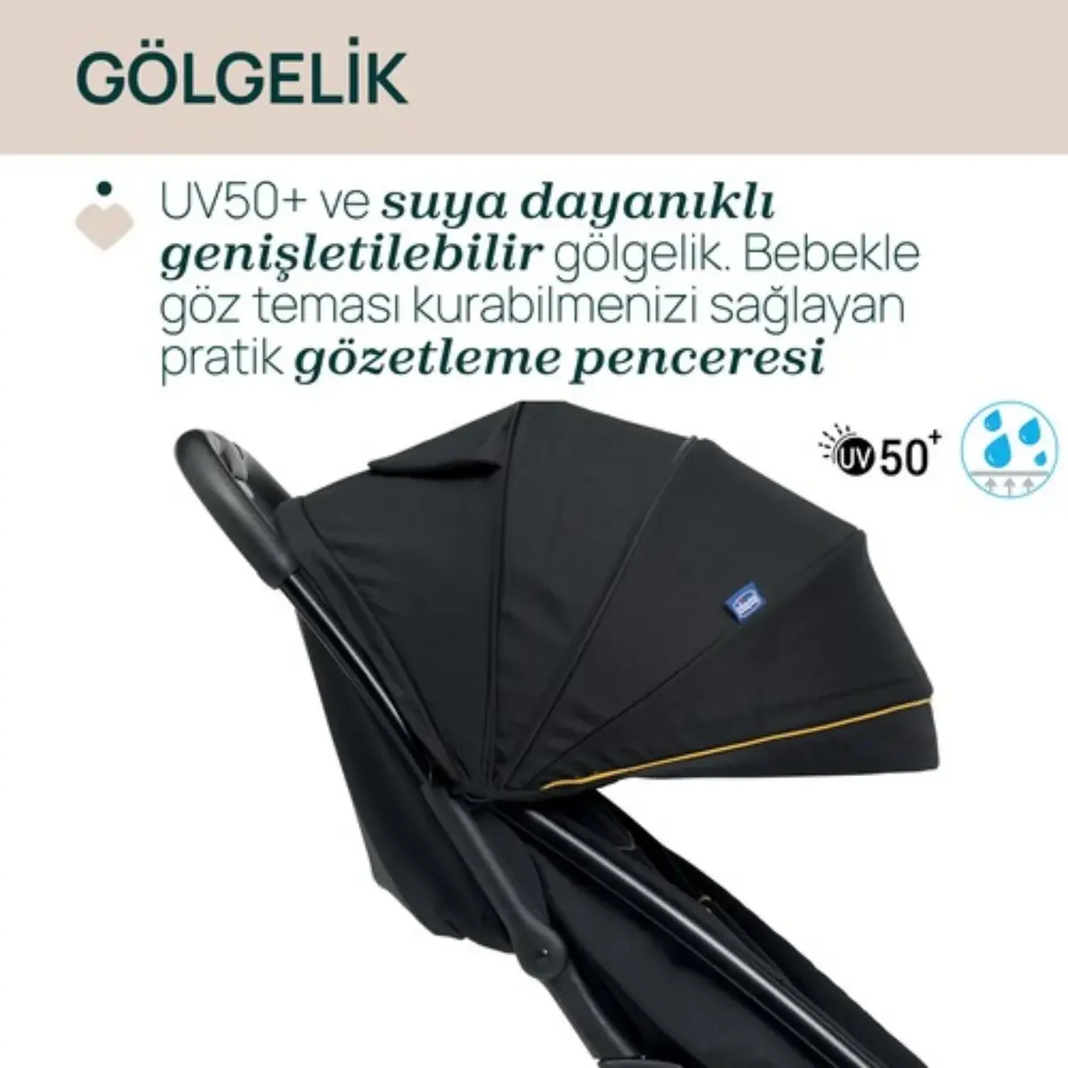 Chicco Glee Kabin Bebek Arabası Uneven Black