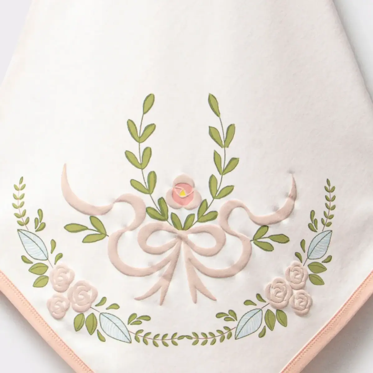Moi Noi Battaniye Baskılı Flowers Somon