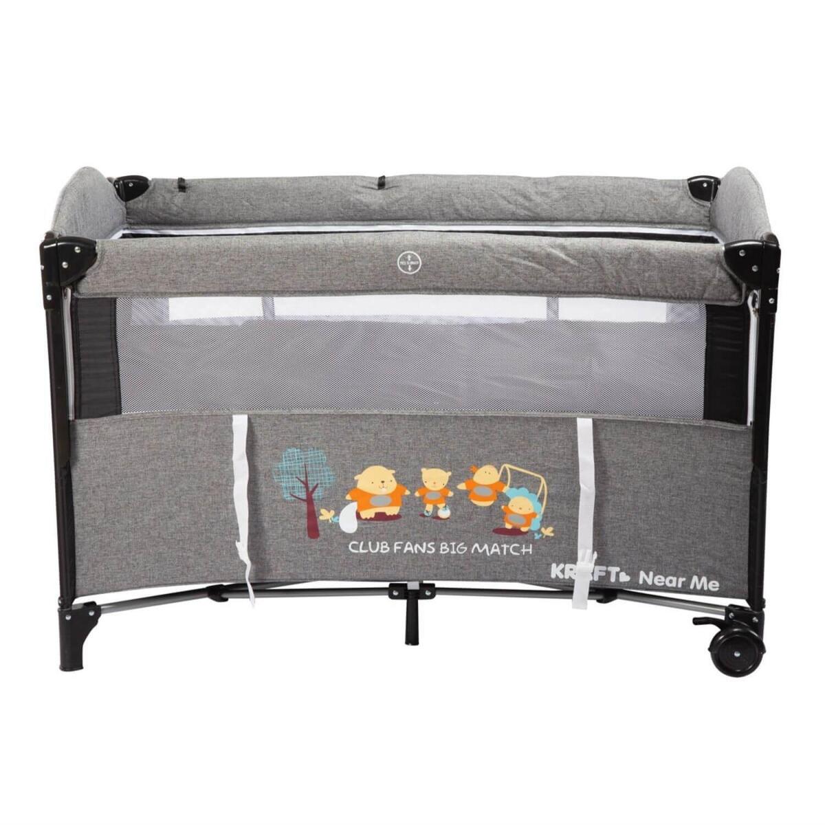 Kraft Near Me Anne Yanı Oyun Parkı 70x120 cm Grey Black