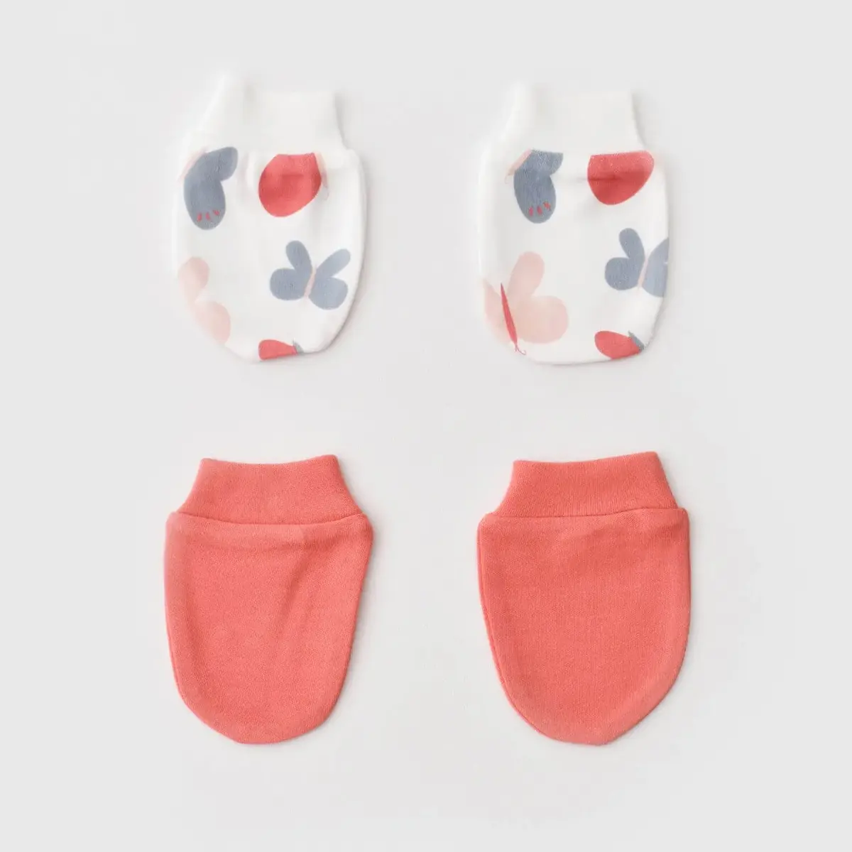 Bibaby Organik Eldiven 2li Wild Flowers Coral Bibaby Organik Eldiven 2li Wild Flowers Coral