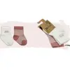 Bistyle Çorap Soket 2li Penye Big Heart Pudra