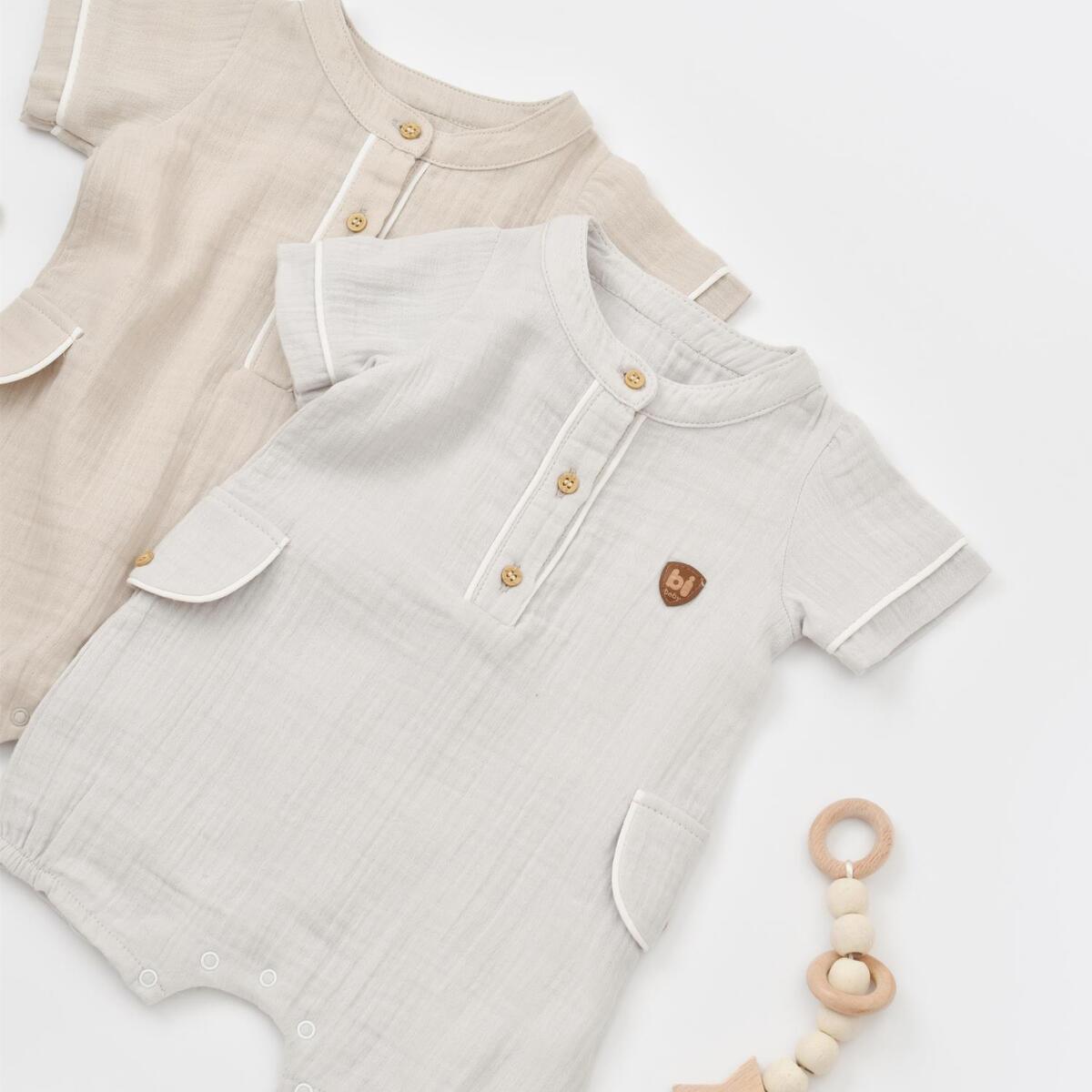 Bibaby Tulum Şortlu Müslin Maestro Bej