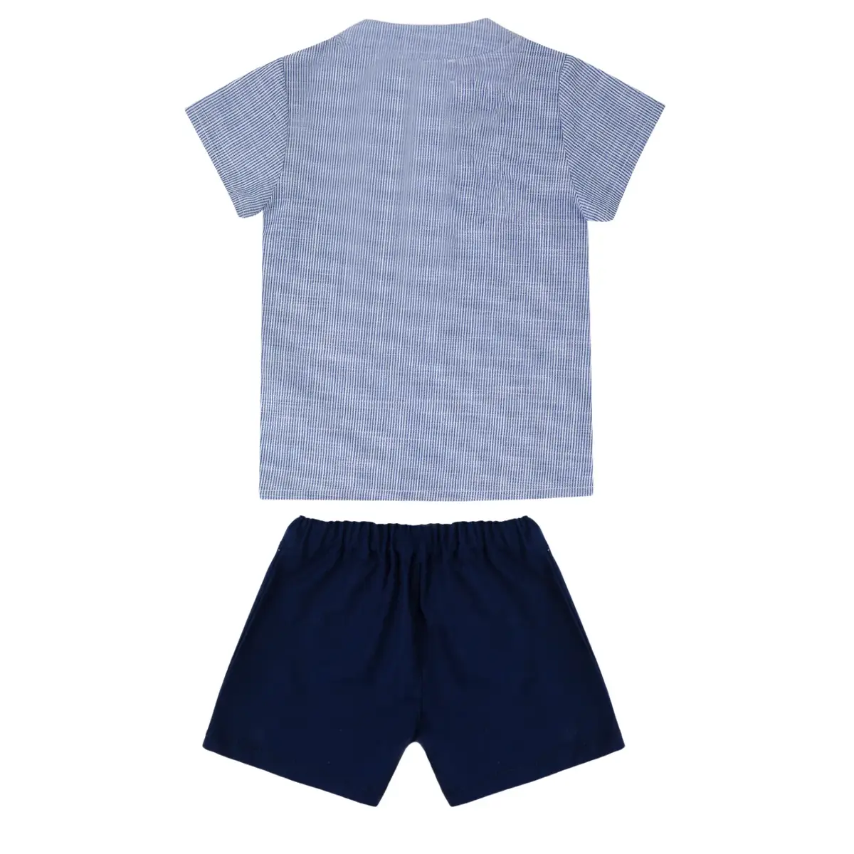 U.S. Polo 2li Takım Kısa Kol Lacivert İnce Çizgili