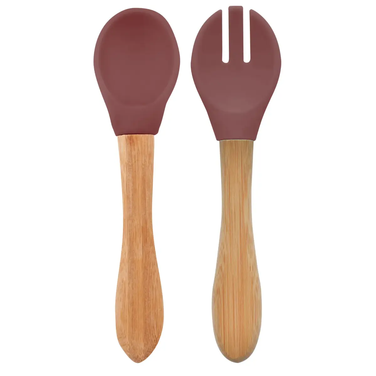 OiOi Mama Kaşığı Çatal Seti 9+ Ay Velvet Rose