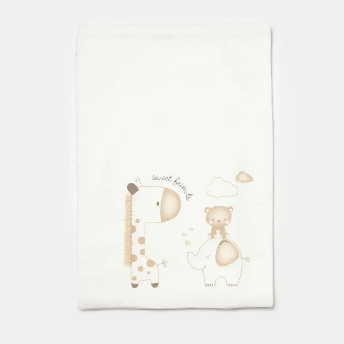 Bibaby Organik Battaniye Sweet Friends Ekru Bibaby Organik Battaniye Sweet Friends Ekru