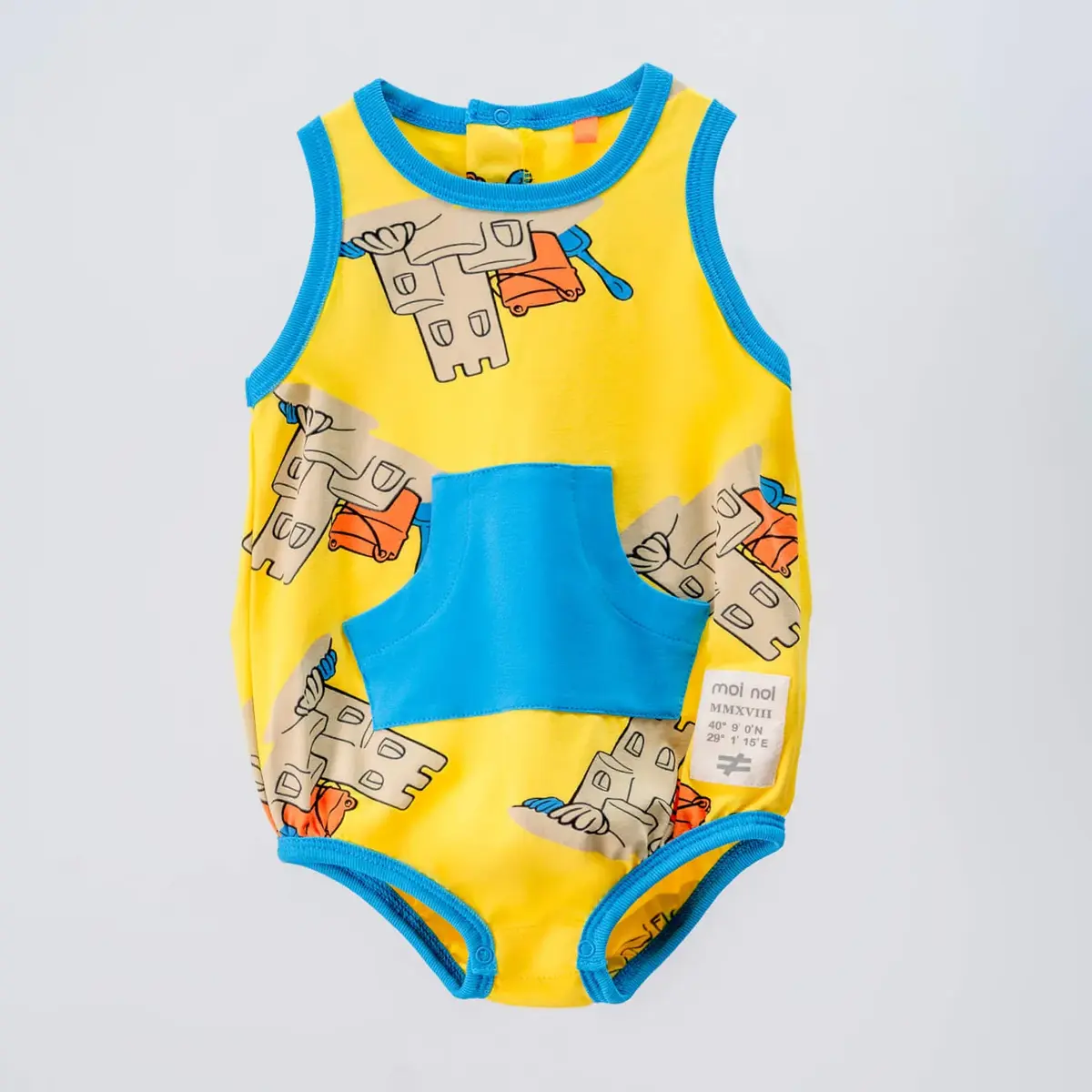 Moi Noi Body Kanguru Cepli Sarı Moi Noi Body Kanguru Cepli Sarı