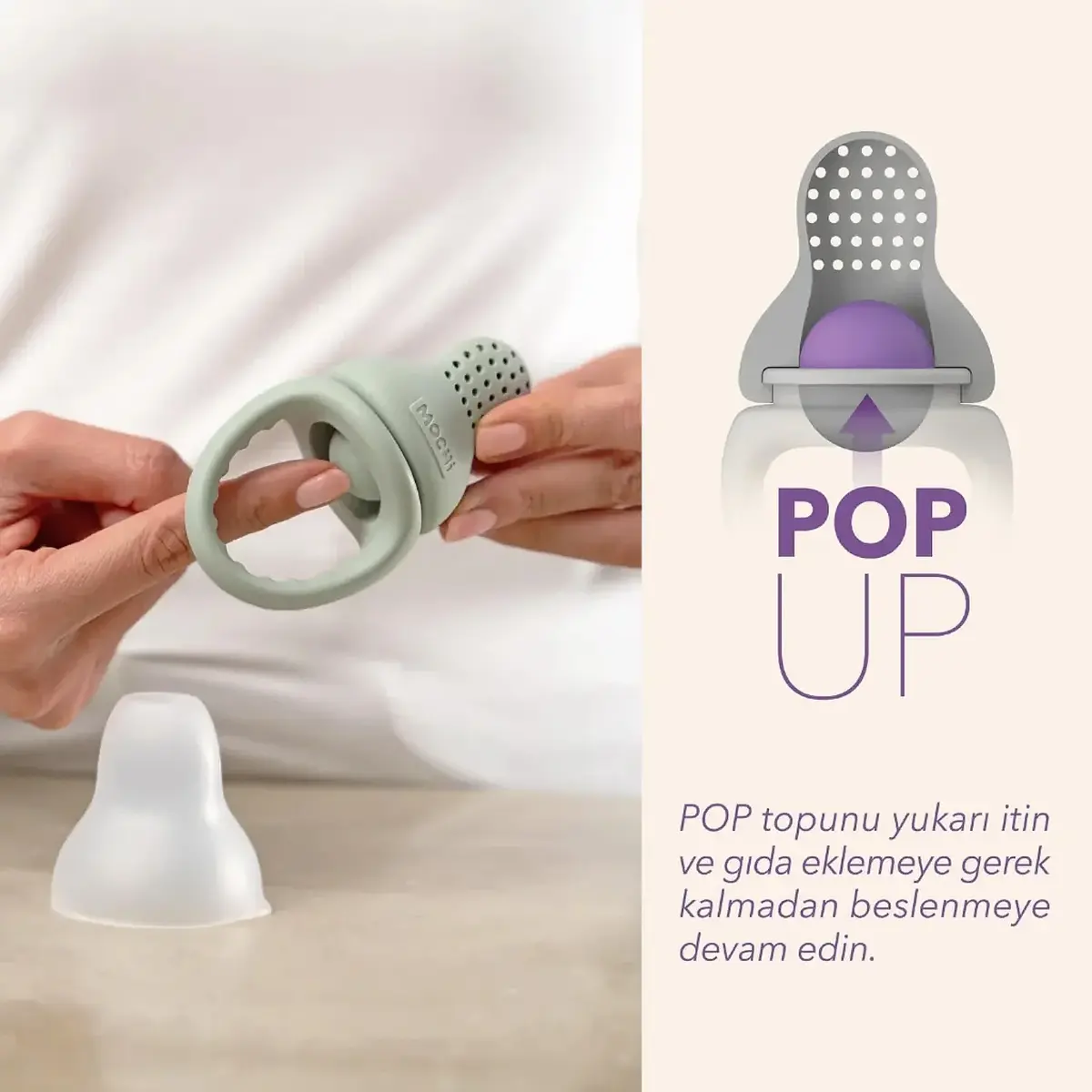 Mochi Pop-Up Gıda Emziği Mint