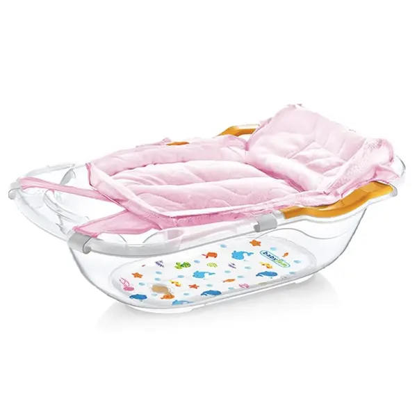 Babyjem Köpüklü Bebek Küvet Filesi Havlu Pembe