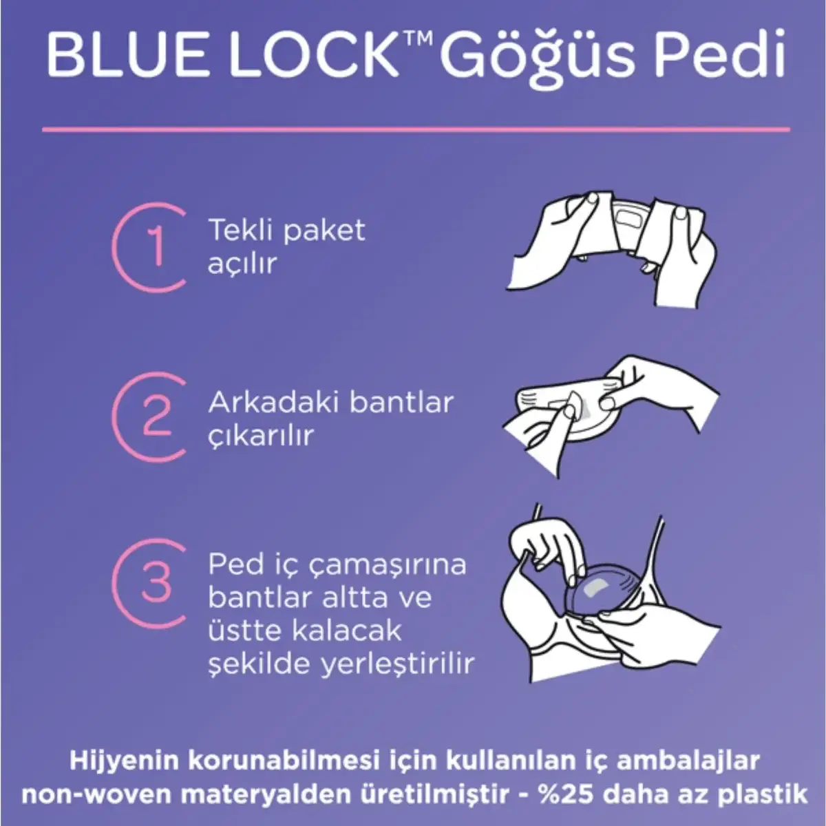 Lansinoh Blue Lock Göğüs Pedi 36lı