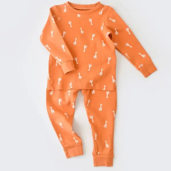 Bibaby Pijama Takımı Happy Graffe Turuncu