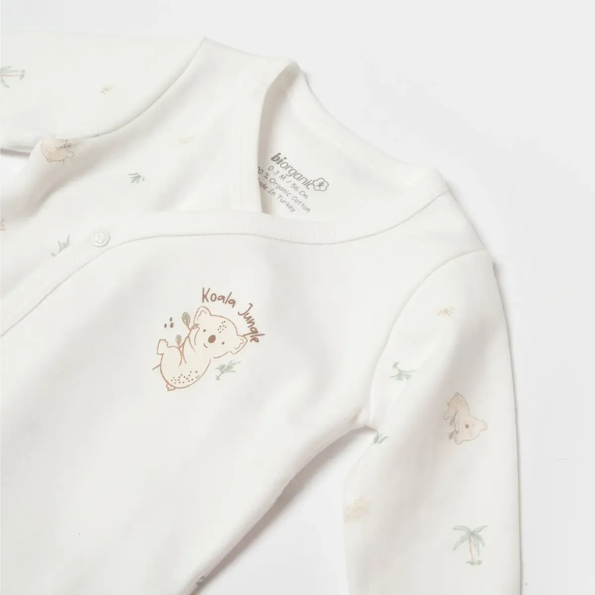 Bibaby Organik Body Kruvaze Koala Jungle Mint