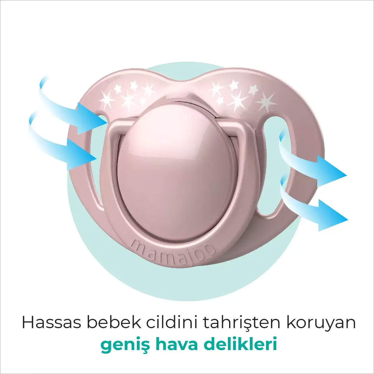 Mamajoo Silikon Emzik 2li & Sterilizasyon Saklama Kutusu 12+ Ay Powder Pink
