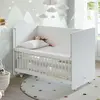 Pratik Sallanır Tekerlekli Anne Yanı Beşik 60X120 Beyaz
