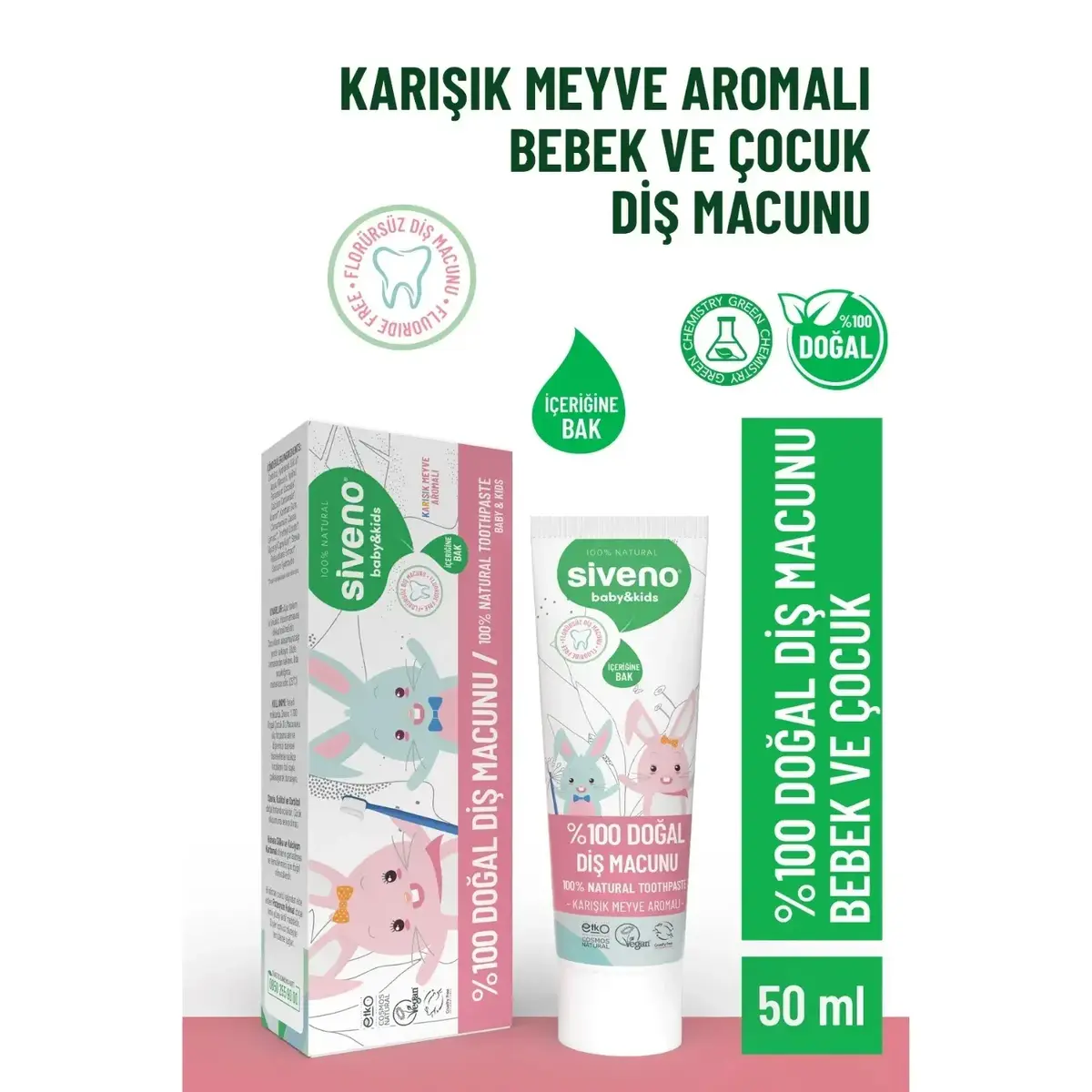Siveno Doğal Diş Macunu Baby&Kids 50ml 
