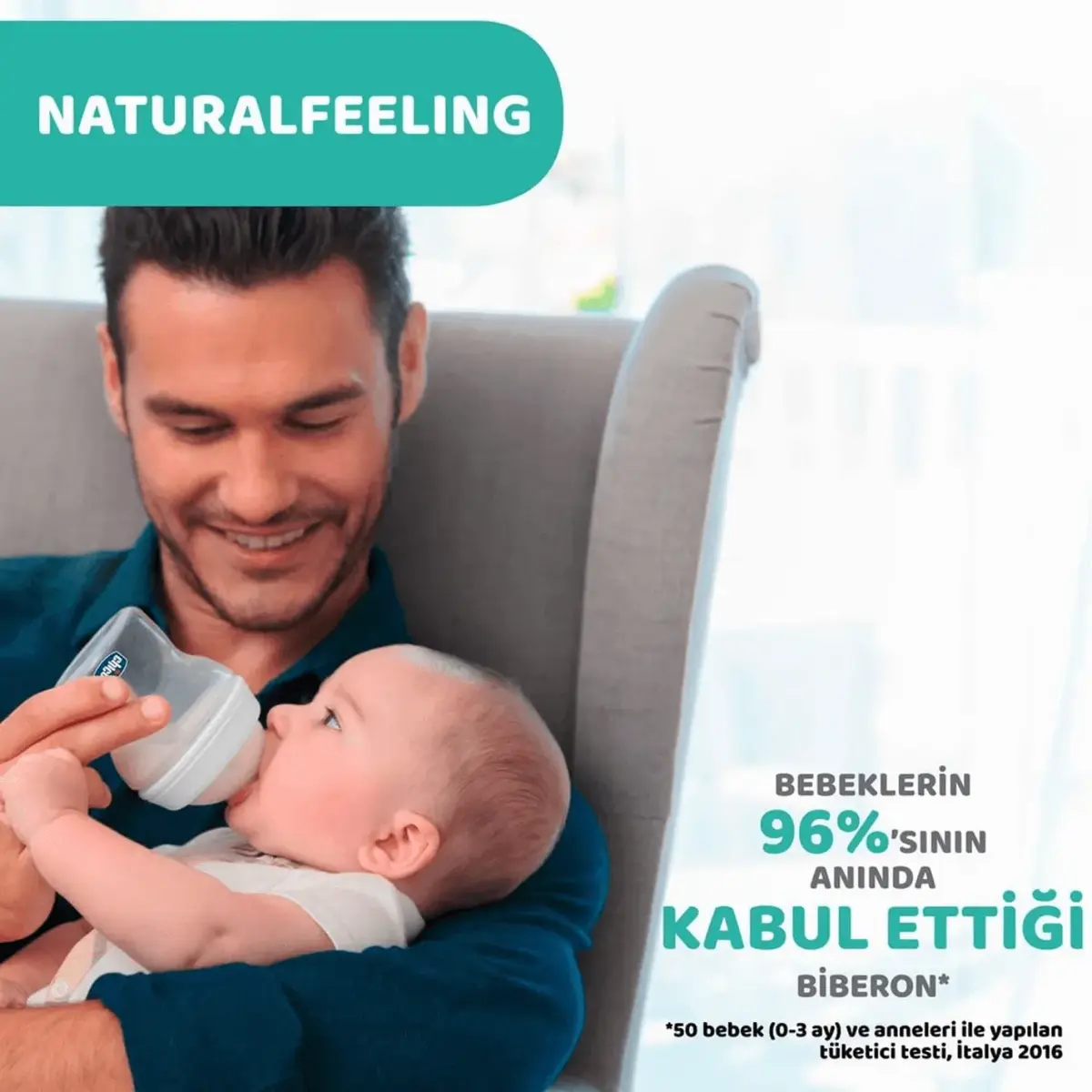 Chicco Natural Feeling Silikon Emzikli PP Biberon Desenli 150 ml 0+ Ay Yeni