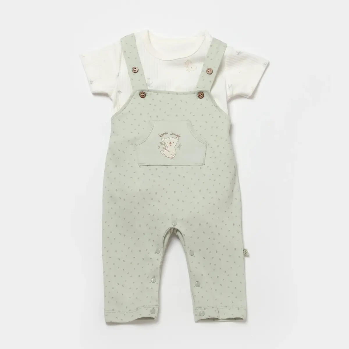 Bibaby Organik Salopet Koala Jungle Mint