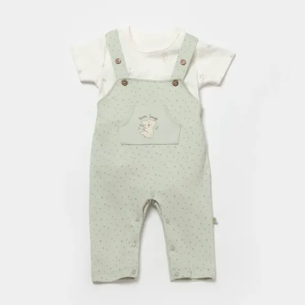 Bibaby Organik Salopet Koala Jungle Mint