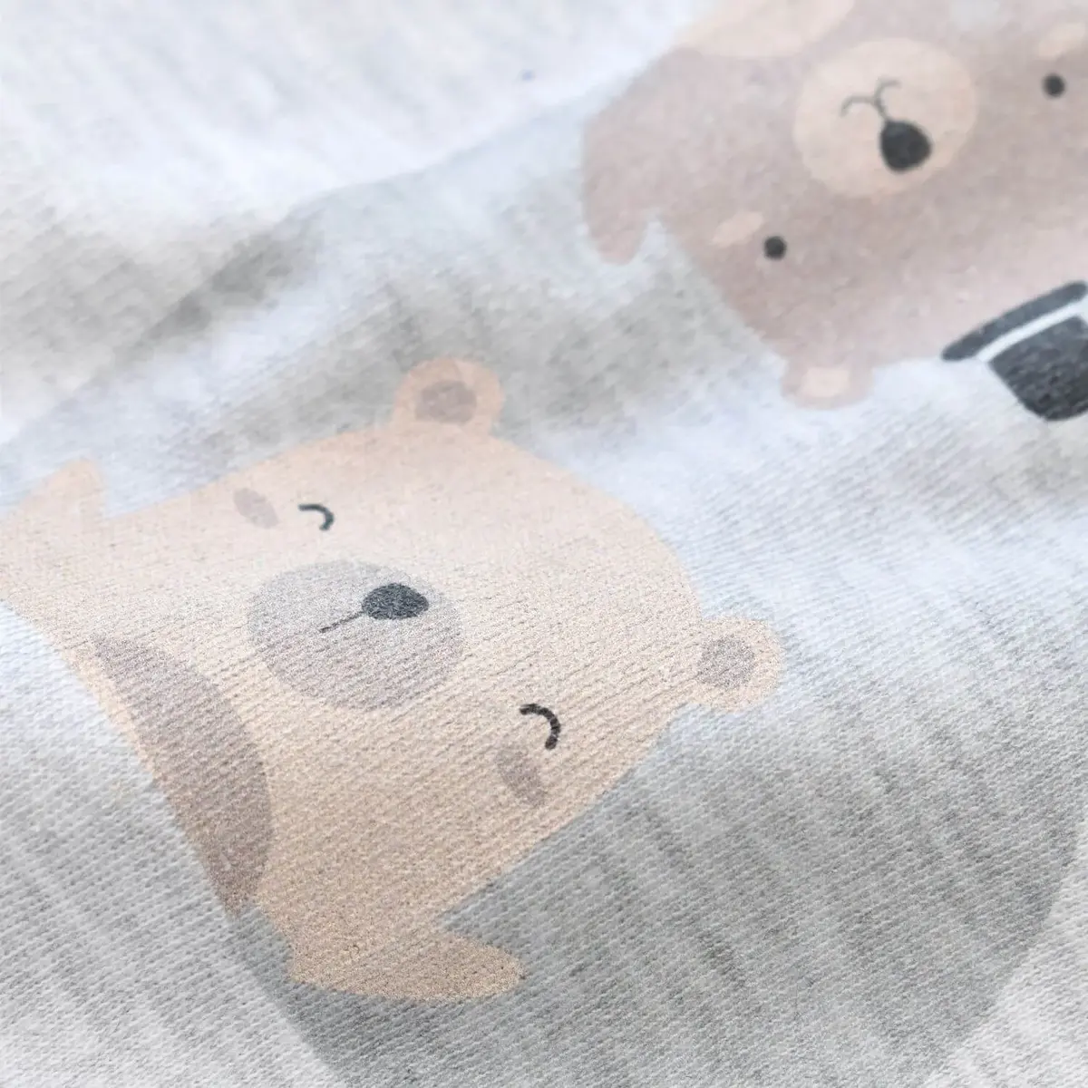 Bibaby Organik Zıbın Takımı Hug Me Bear Kar Melanj