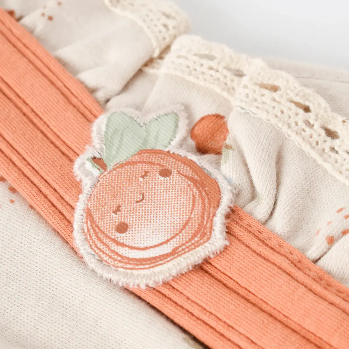 Bibaby Organik Elbise Summer Fruit Light Cream - Caramel