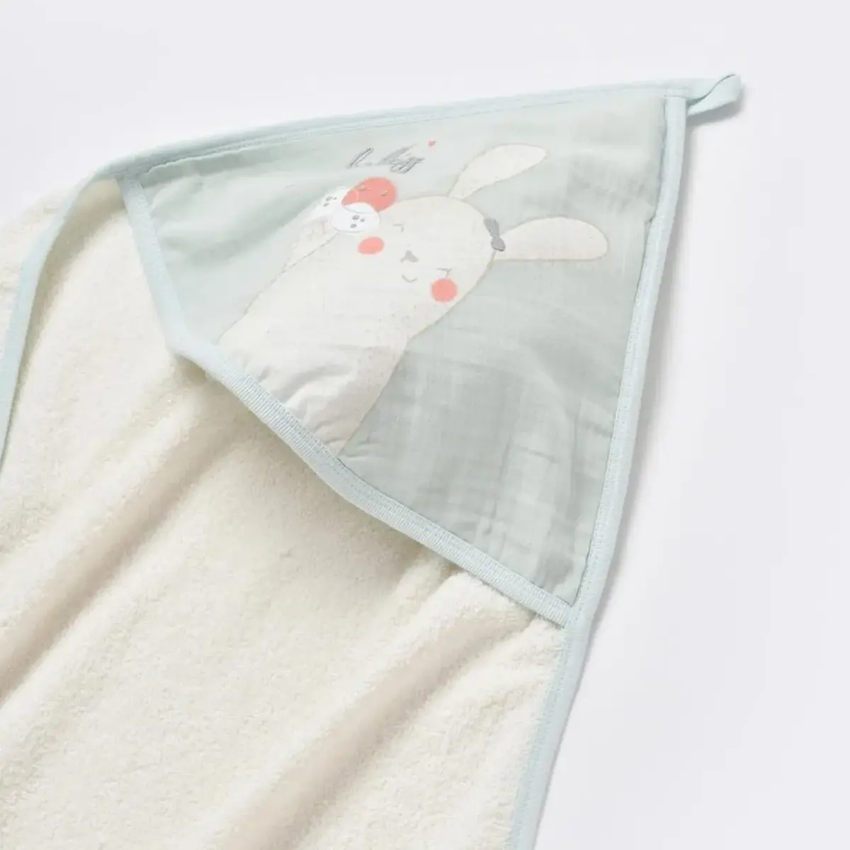 Bibaby Organik Havlu Pretty Ears Bunny Ekru