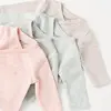 Bibaby Organik Zıbın Takımı 3lü Nature In Waffle Gri Melanj