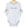 Bibaby Body Hello Summer Gri - Beyaz