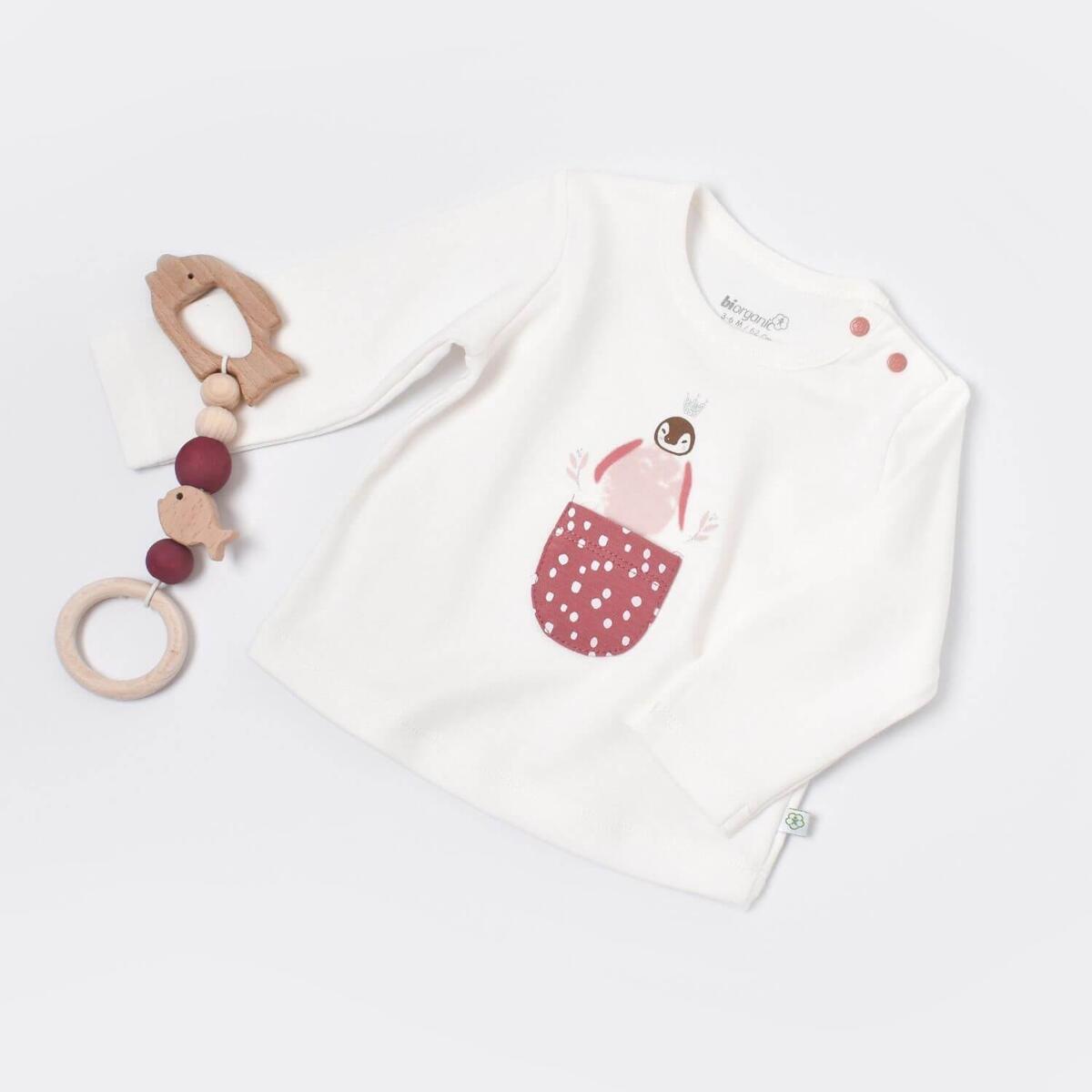 Bibaby Organik Sweatshirt Little Love Rose Dry