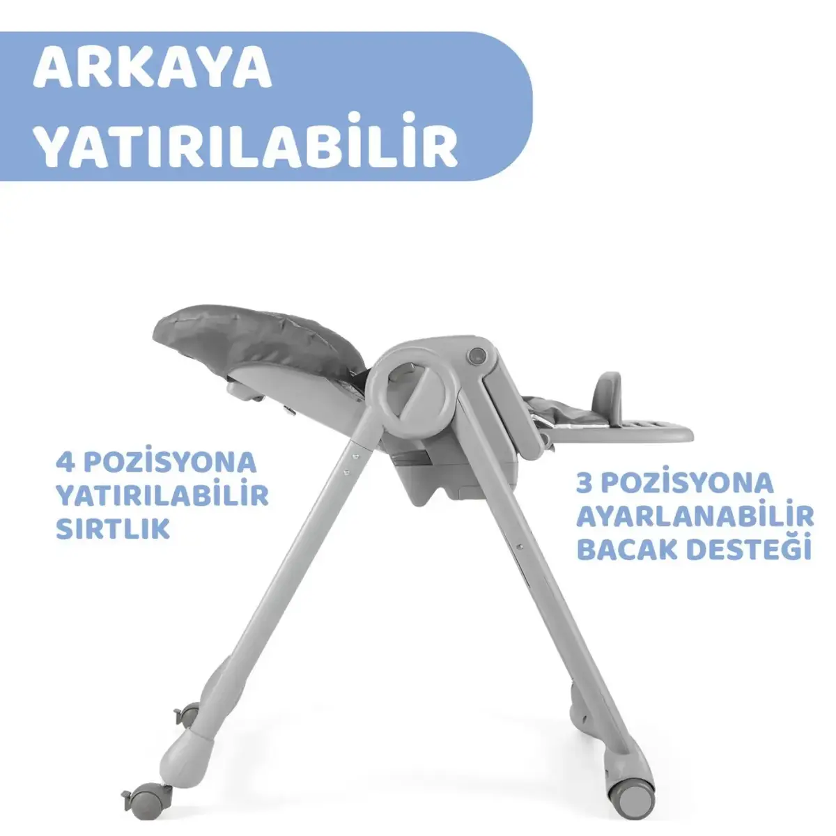 Chicco Polly Magic Fonksiyonel Mama Sandalyesi Dark Grey