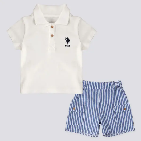 U.S. Polo 2li Takım T-Shirt Krem