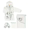 Bibaby Organik Bornoz Takımı Frozen Penguins Nil - Ekru