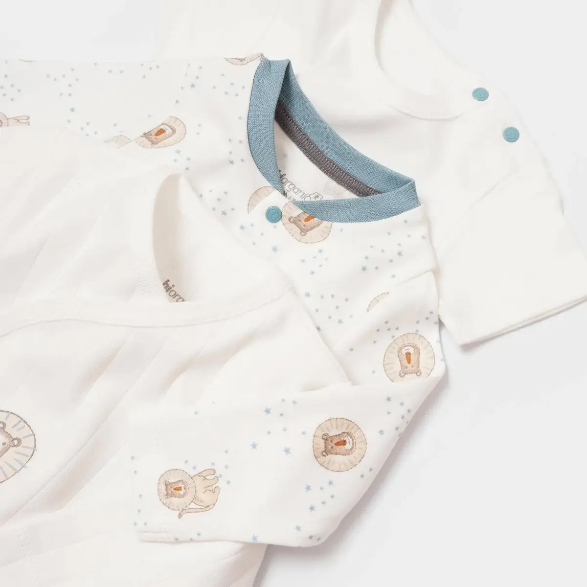 Bibaby Organik Hastane Çıkışı 10lu Brave Lion Ekru - Turkuaz