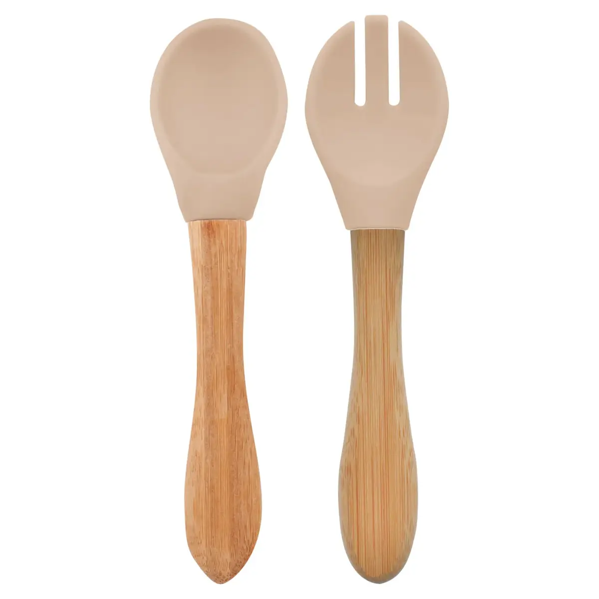 OiOi Mama Kaşığı Çatal Seti 9+ Ay Bubble Beige