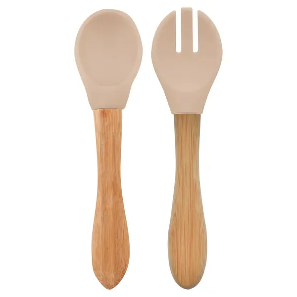 OiOi Mama Kaşığı Çatal Seti 9+ Ay Bubble Beige