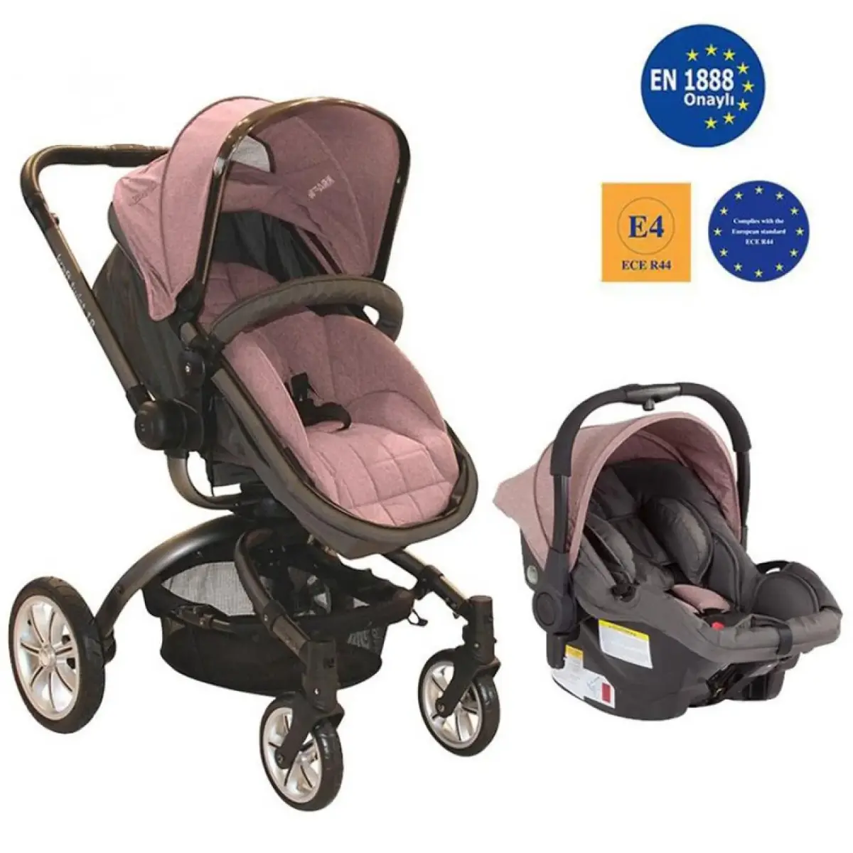 Kraft Twist XX 2018 Travel Sistem Bebek Arabası Pembe