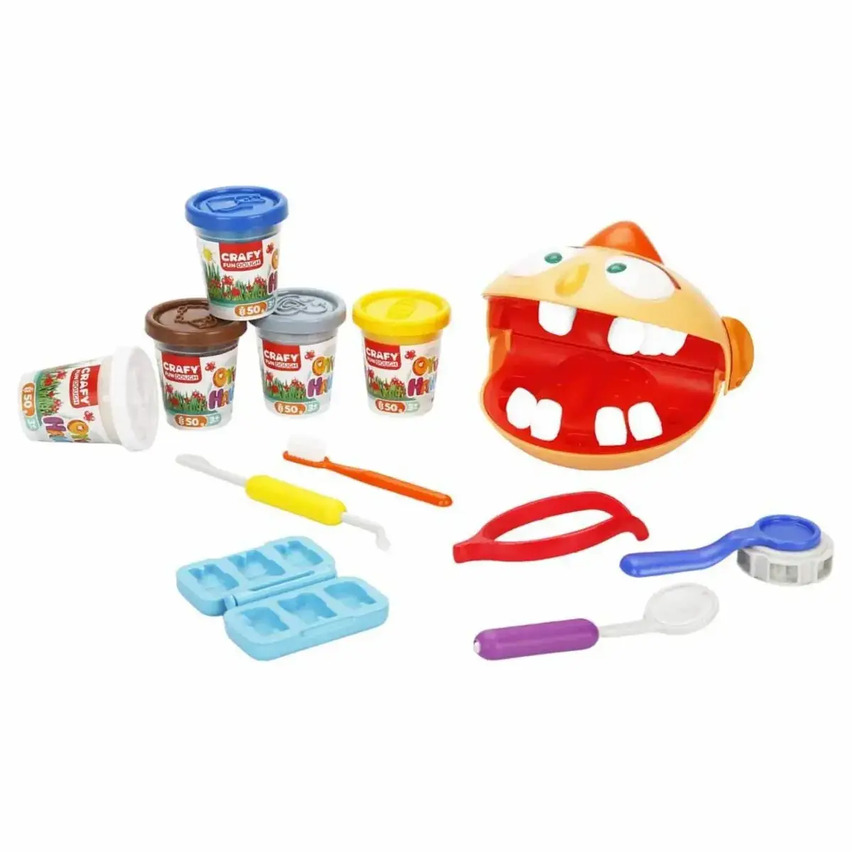 Crafy Jr. Toothy Oyun Hamuru Seti 12 Parça