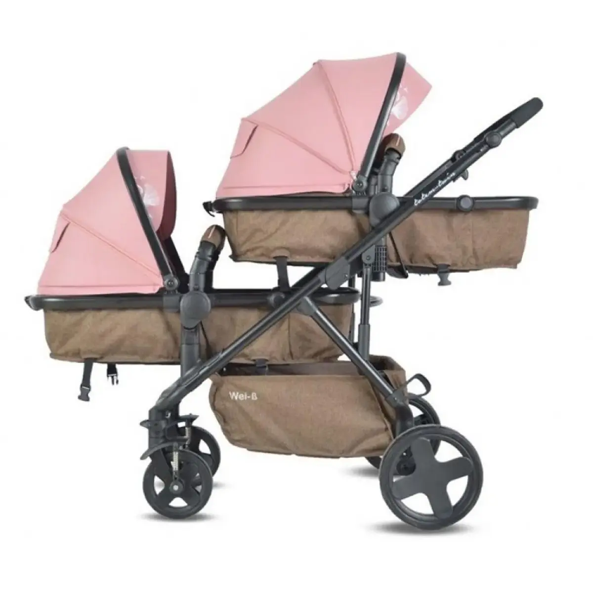Wei-B Totem İkiz Travel Sistem Bebek Arabası Pembe