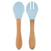 OiOi Mama Kaşığı + Çatal Mineral Blue 