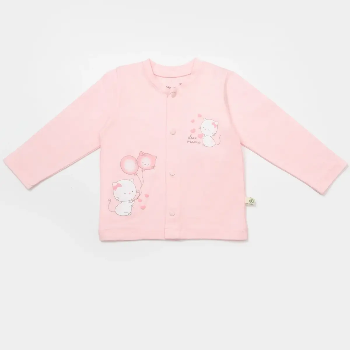 Bibaby Organik Pijama Takımı My Dear Mama Pembe