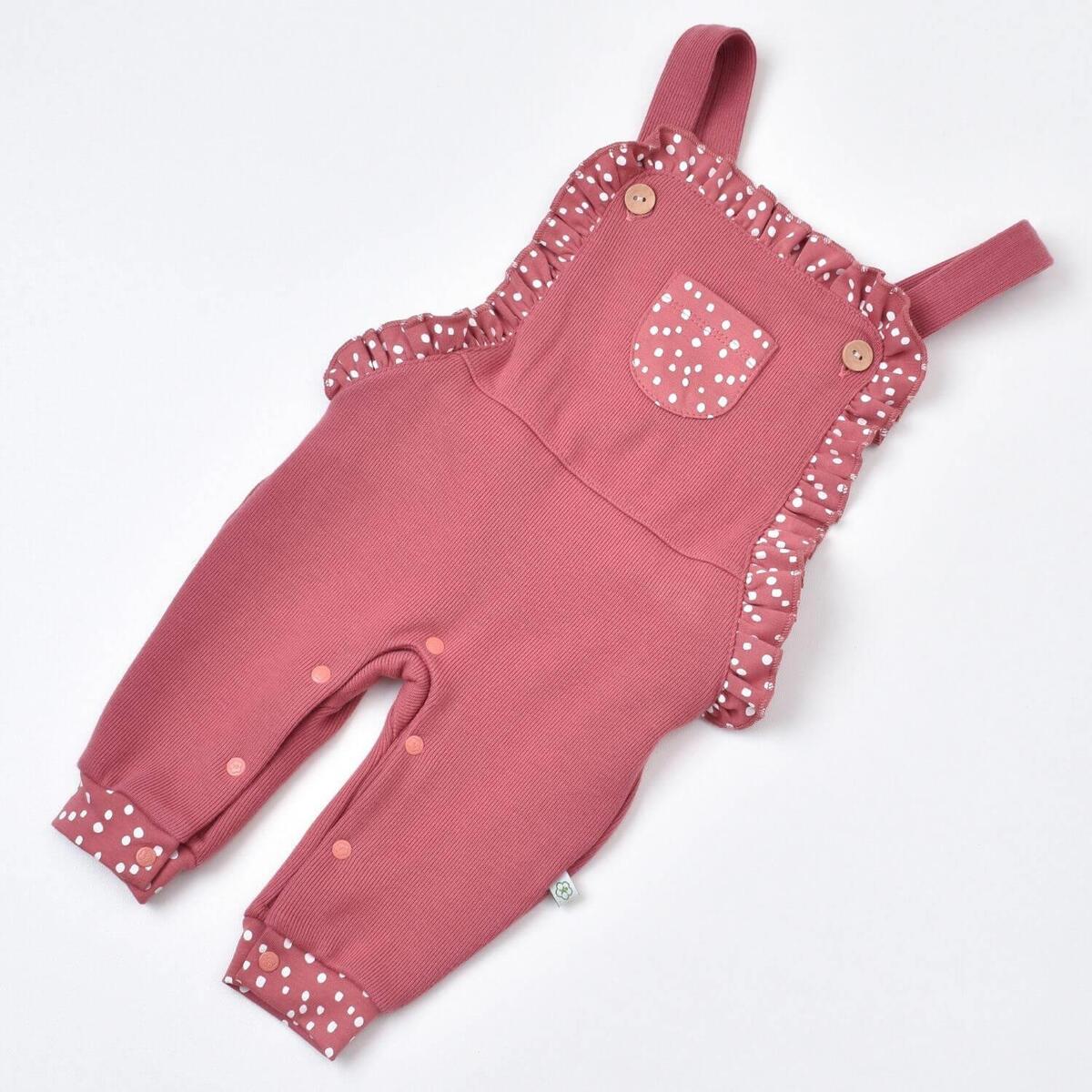 Bibaby Organik Salopet Tulum Little Love Rose Dry