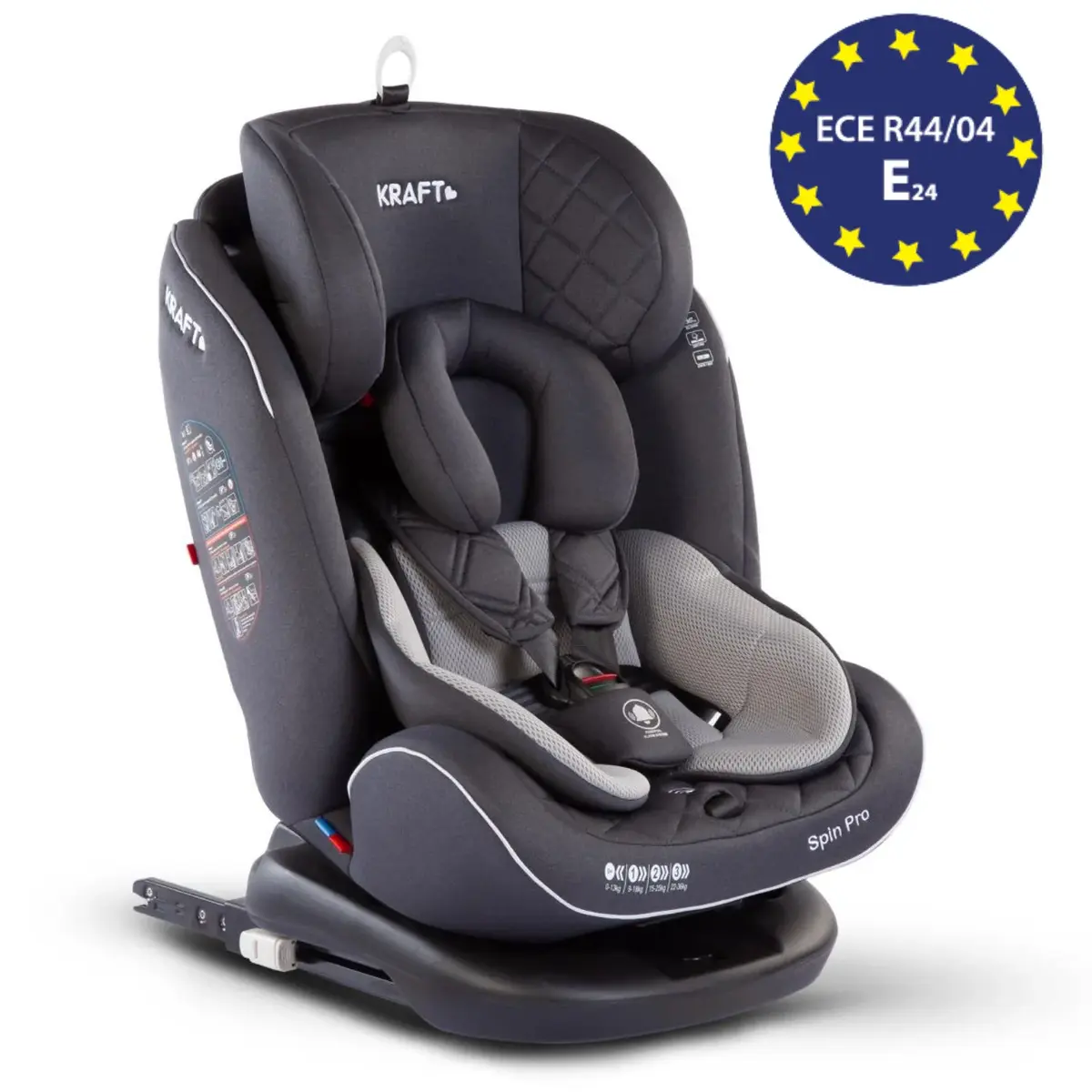 Kraft Spin Pro Oto Koltuğu 0-36 Kg Dark Grey
