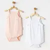Andy Wawa Body İp Askılı 2li Jacquard Basic Pembe - Beyaz
