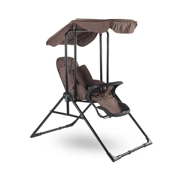 Babyhope Lüks Yatarlı Tepsili Salıncak Kırçıllı Kahverengi